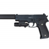 Пистолет металлический SIG 226 с глушителем и ЛЦУ G.26A 20см в/к