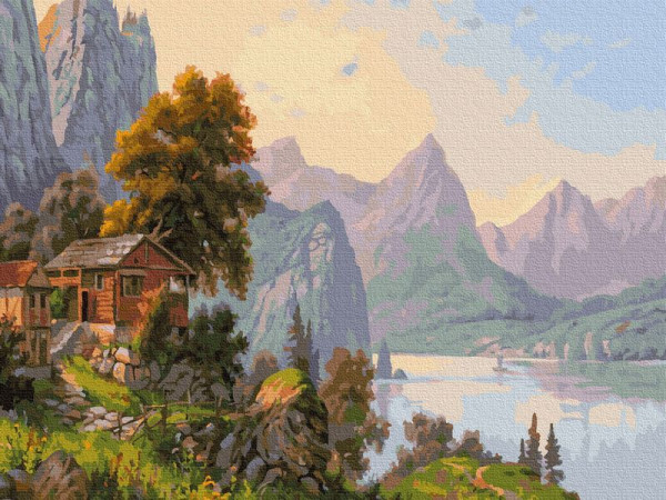 Картина по номерам 40х50 ПРИЩЕПА. УЮТНЫЙ УГОЛОК (34 цвета)