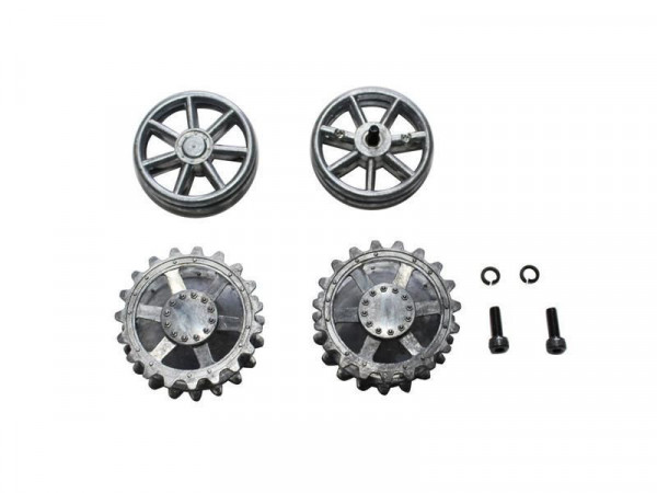 Ведущая звёздочка и ленивец металл для 1/16 Dak PZ.Kpfw. IV