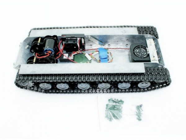 Металлическое шасси (редуктора, приемник, динамик) для танка ИС-2