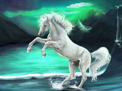 Картина по номерам с цветной схемой на холсте 30х40 Фэнтези (18 цветов)