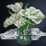 Алмазная мозаика 15х20 БЕЛЫЙ БУКЕТ (16 цветов)