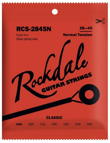 ROCKDALE RCS-2845N струны для классической гитары, нормальное натяжение, нейлон (посеребрённая оплётка)