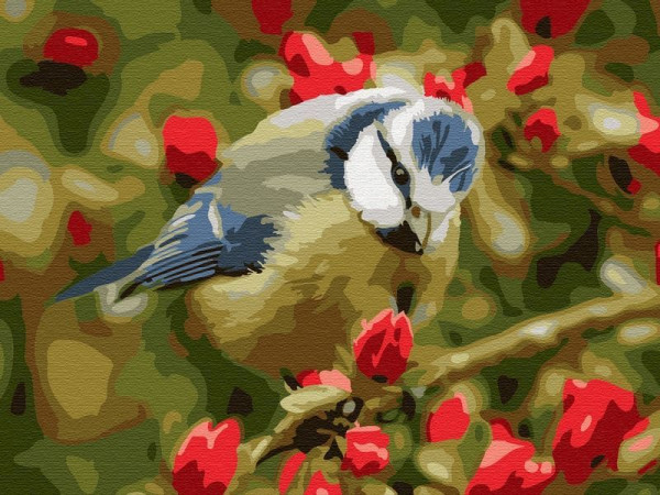 Картина по номерам 15х20 СИНИЧКА (18 цветов)