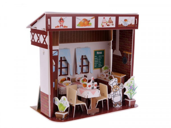 3D пазлы из пенокартона ЗАПАДНЫЙ РЕСТОРАН (48 деталей, 4 листа)