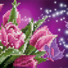 Картина мозаикой 15х20 РОЗОВЫЕ ТЮЛЬПАНЫ (17 цветов)
