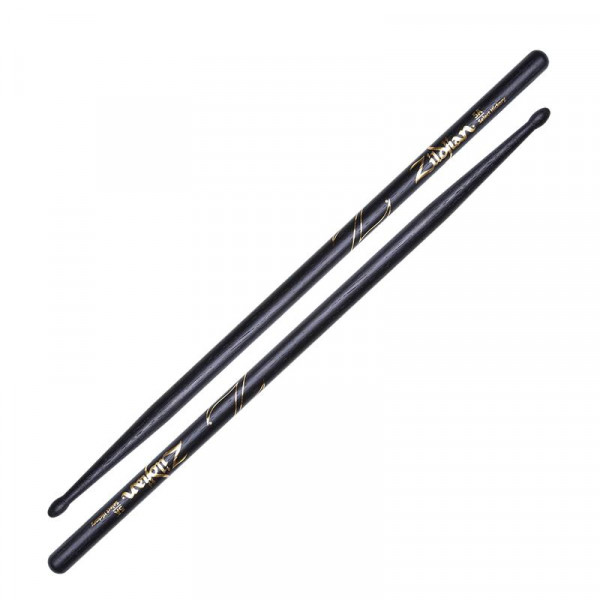 ZILDJIAN Z5AB 5A BLACK барабанные палочки с деревянным наконечником, цвет черный, материал: орех