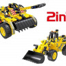 Конструктор Qihui Mechanical Master 2 в 1 Бульдозер и Танк (261 деталь)
