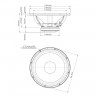 EIGHTEEN SOUND 18W2001/8 18" динамик НЧ, 8 Ом, 1200 Вт AES, 99dB, 37-3000 Гц