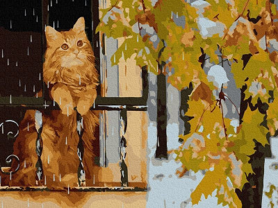 Картина по номерам с цв. схемой на холсте 30х40 ПОСЛЕДНЙ ДЕНЬ ОСЕНИ (17 цветов)