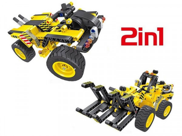 Конструктор Qihui Mechanical Master 2 в 1 Трактор и Багги (301 деталь)