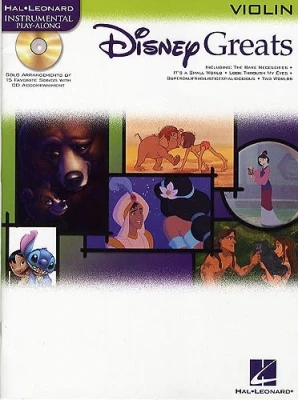 HL00841941 DISNEY GREATS VIOLIN VLN BOOK/CD