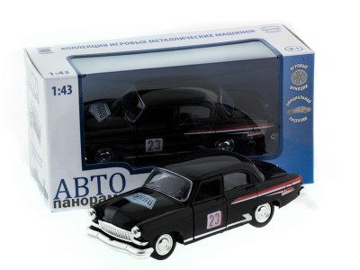 Машина "АВТОПАНОРАМА" инерц. ГАЗ-21 (ралли) 1/43, в/к 14*7*5,5 см