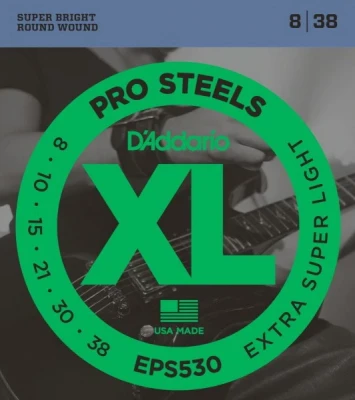 D'ADDARIO EPS530 Extra Super Light 8-38 струны для электрогитары