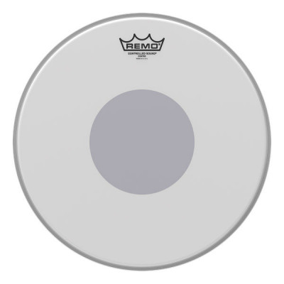 REMO CS-0114-10 CONTROLLED SOUND 14' COATED BOTTOM BLACK DOT матовый пластик с черным центром