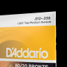Комплект струн для акустической гитары D'Addario EJ14 12-56