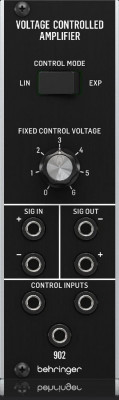 Модульный синтезатор BEHRINGER 902 VOLTAGE CONTROLLED AMPLIFIER VCA, 2 входа/2 выхода