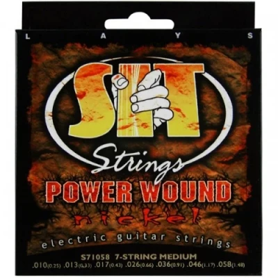 SIT S71058 POWER WOUND Medium струны для электрогитары (10-13-17-26w-36-46-58) 7 шт. среднего натяжения