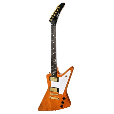 Электрогитара ROCKET E-4 N GOLD форма корпуса Explorer натурального цвета