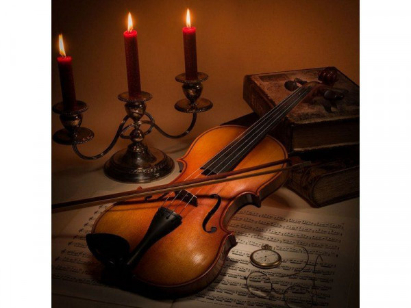 Картина мозаикой 30х30 ВЕЧЕР МУЗЫКИ (квадрат) (24 цвета)