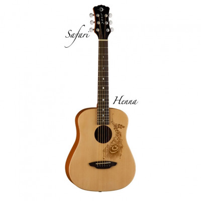 LUNA SAF HEN акустическая гитара 3/4 с чехлом