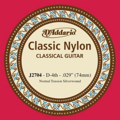 D'ADDARIO J2704 одиночная 4-я струна для классической гитары