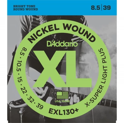 D'Addario EXL130 + - струны для электрогитары, Extra Super Light+ 8,5-39