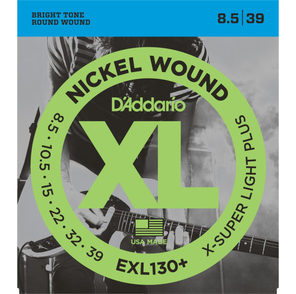 D'Addario EXL130 + - струны для электрогитары, Extra Super Light+ 8,5-39