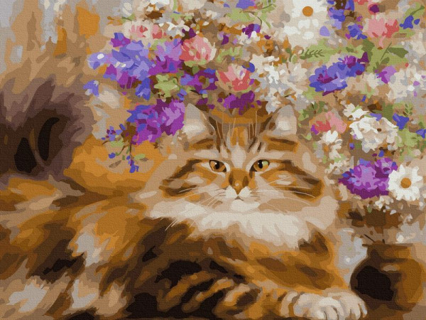 Картина по номерам с цветной схемой 40х50 КОТИНОВА Г. ЛЕТНИЙ ДЕНЬ НА ДАЧЕ (32 цвета)