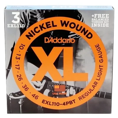 D'ADDARIO EXL110-4BT промокомплект струн для электрогитары