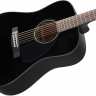 FENDER CD-60 DREAD DS BLK  акустическая гитара