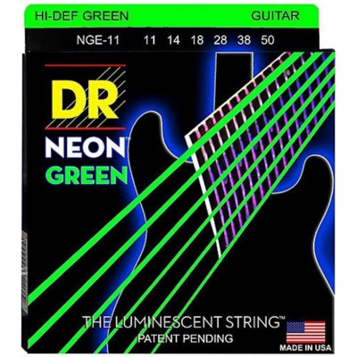 DR NGE-11 Hi-Def NEON струны для электрогитары сильного натяжения (11-50)