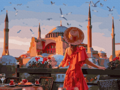 Картина по номерам с цветной схемой 40х50 СТАМБУЛ. АЙЯ-СОФИЯ (29 цветов)