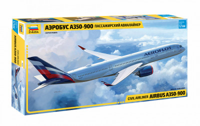 Пассажирский авиалайнер "Аэробус А-350-900" 1/144