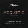 Струны для акустической гитары VESTON A1047 B Extra Light экстра-легкое натяжение