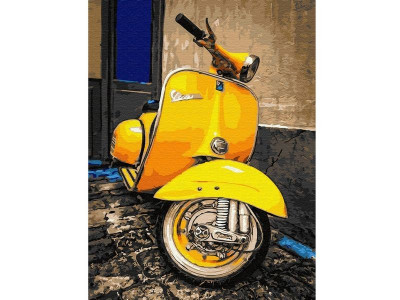 Картина по номерам с цветной схемой на холсте (30х40) ВЕСПА (20 цветов)