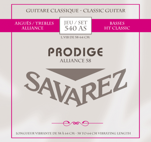 Струны для классических гитар 7/8 SAVAREZ 540 AS ALLIANCE HT CLASSIC Prodige (25,2-28-33,9-29,9-35,8-44,1)