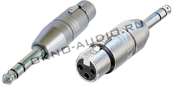 Адаптер переходник Neutrik NA3FP 3-контактный XLR - 1/4 TRS
