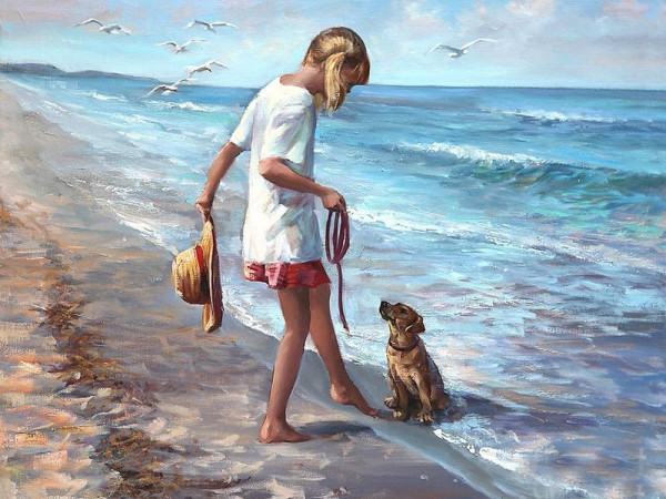 Картина по номерам 40х50 Ласковое море (28 цветов)