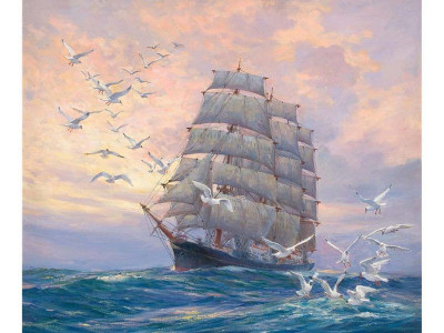 Картина по номерам 30х30 Сопровождение (20 цветов)