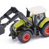 Трактор Siku 1392 Claas Axion с фронтальным погрузчиком