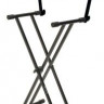QUIK LOK T22 BK стойка для двух клавишных инструментов усиленная, двойная рама, цвет черный