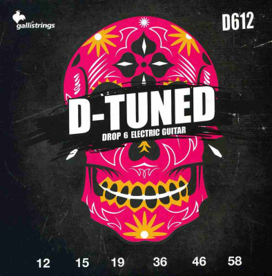 Комплект струн для электрогитары 012-058 GALLI STRINGS D612 d-tuned