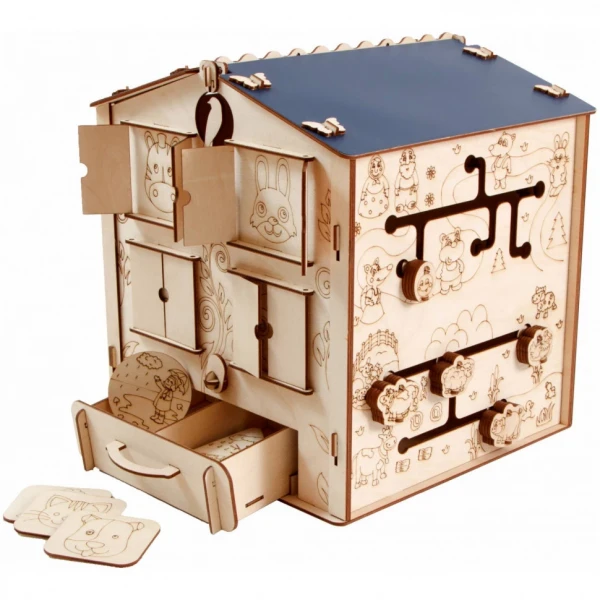 Конструктор блочный БизиБокс Развивашка POLLY P3B-08 возраст 3+