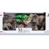 Набор фигурок животных MASAI MARA MM201-010 серии "Мир диких животных": Семья слонов, 5 пр.