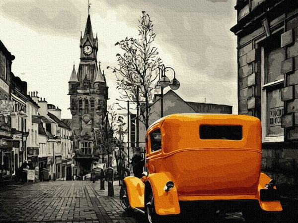 Картина по номерам 40х50 ЛОНДОНСКОЕ ТАКСИ (21цвет)