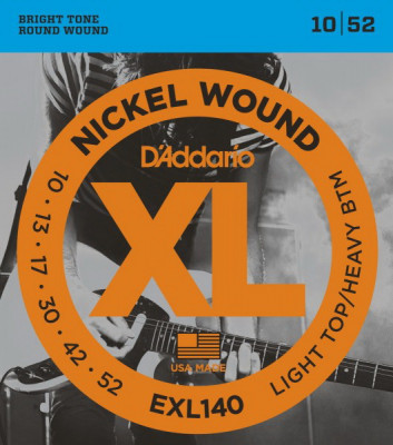 D'ADDARIO EXL140 Light Top/Heavy Bottom 10-52 струны для электрогитары