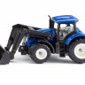 Трактор Siku 1396 New-Holland TTV 7150, с фронтальным погрузчиком, синий