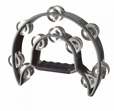 STAGG TAB-1 BK тамбурин полукруглый двухконтурный