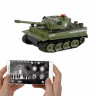 Р/У танк Huan Qi 1/32 Tiger, управление через Bluetooth, (для ИК танкового боя)